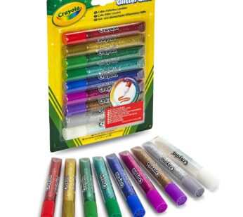 Crayola Washable Glitter Glue Pens, 9 Count, Colors may vary