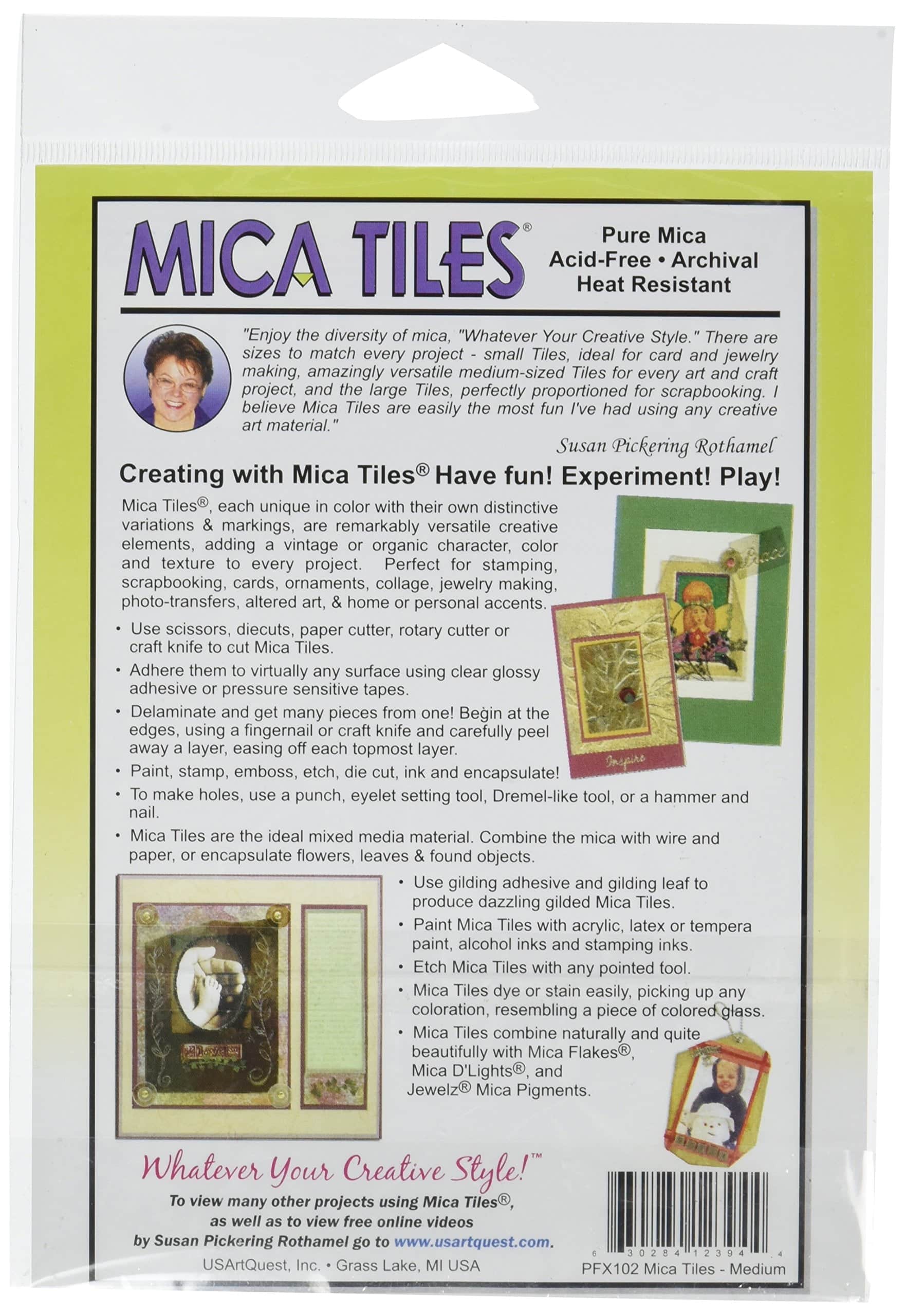 US Artquest Mica Tile Medium Pieces 1-Ounce, Approx 5-Inch by 6-Inch - Image 2