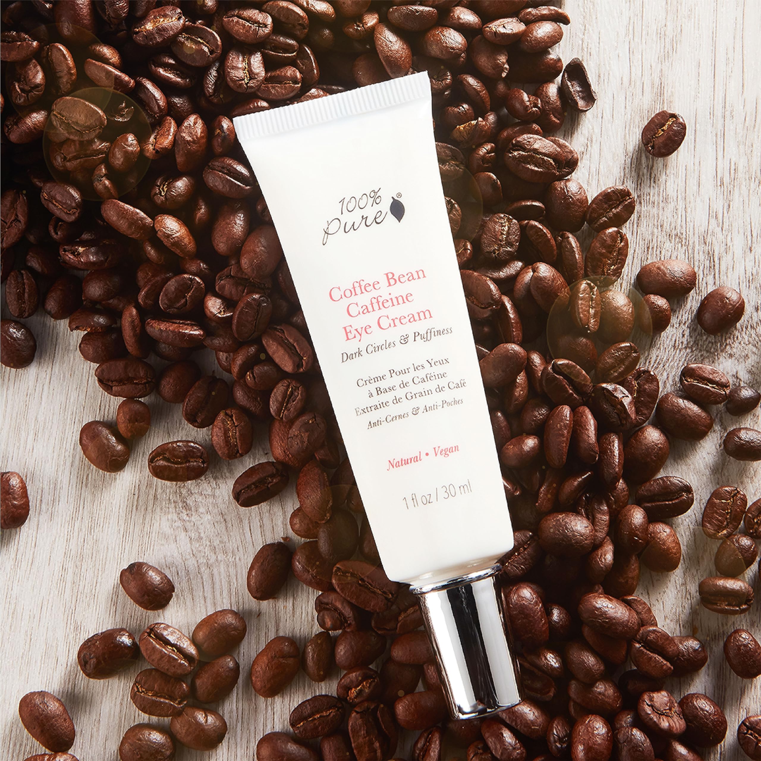 100% PURE Coffee Bean Caffeine Eye Cream Refresh & Hydrate Under Eye Treatment Reduce Puff - Image 7