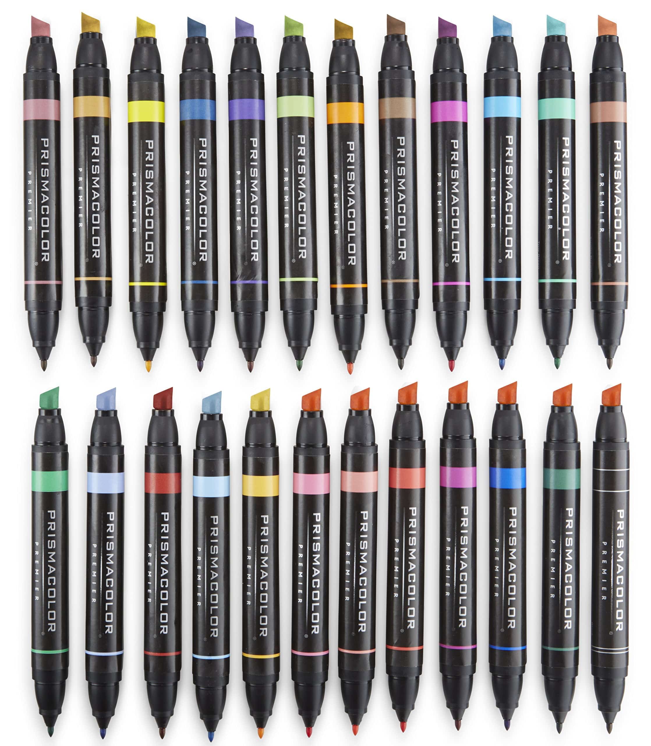 Prismacolor 97 Premier Double-Ended Art Markers, Fine and Chisel Tip, 24-Count with Carryi - Image 3