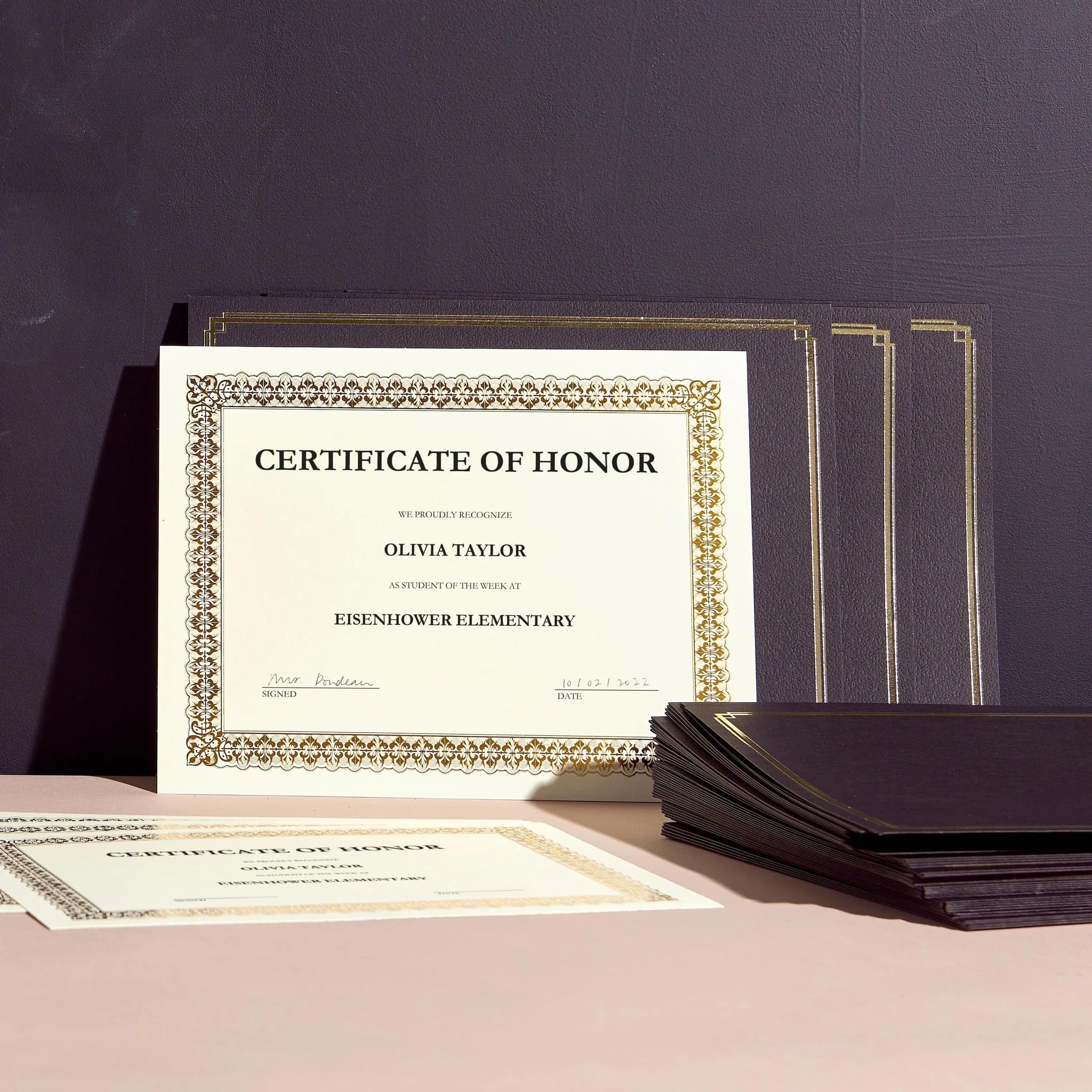 Gartner Studios Gold Foil Certificate Paper, Parchment Design, 80lb 8.5? x 11?, 15 Count - Image 2