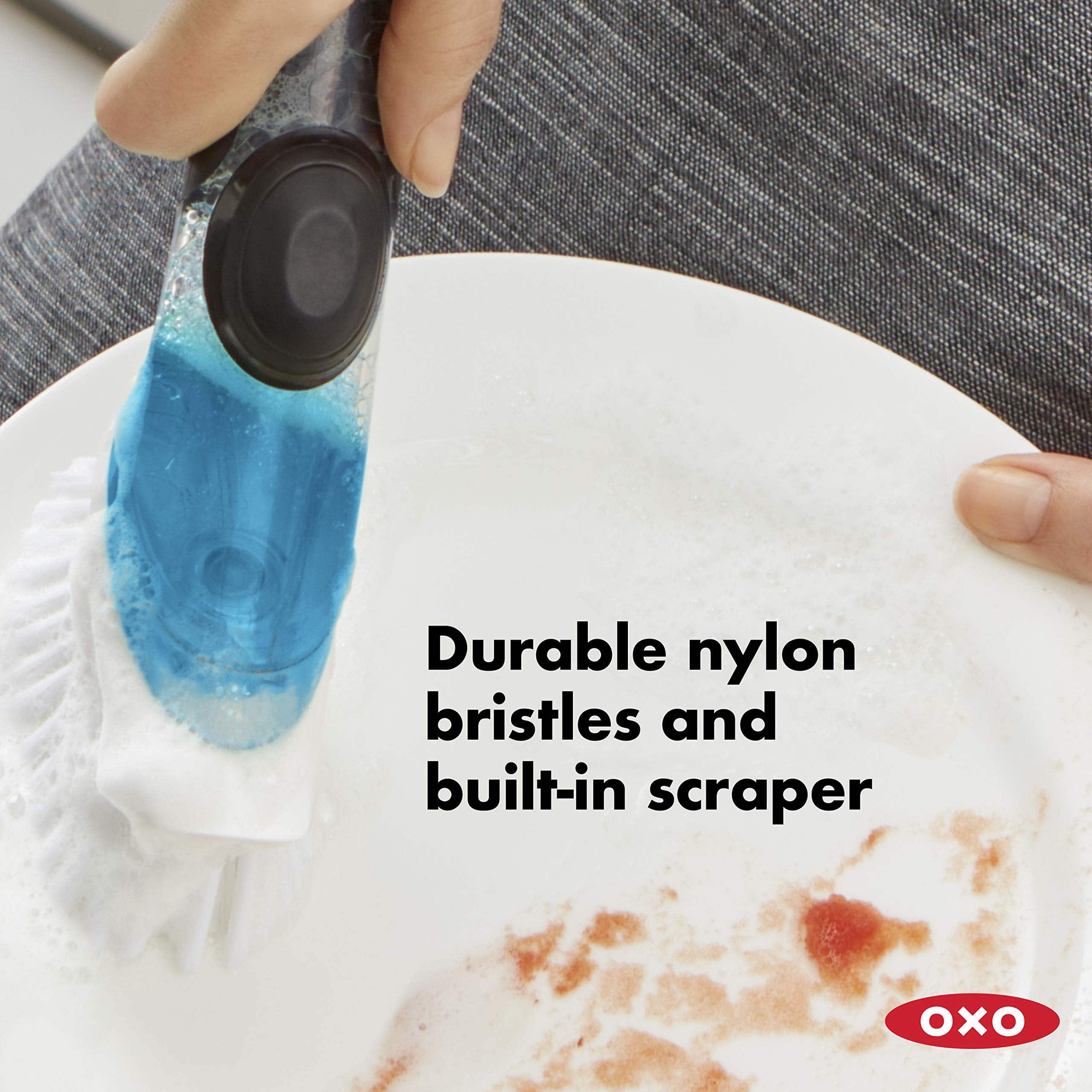 OXO Good Grips Soap Dispensing Dish Brush 15x10x5cm - Image 4