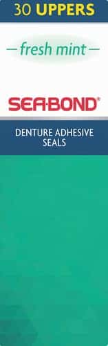 Sea Bond Secure Denture Adhesive Seals, Fresh Mint Uppers, Zinc-Free, All-Day-Hold, Mess-F - Image 8