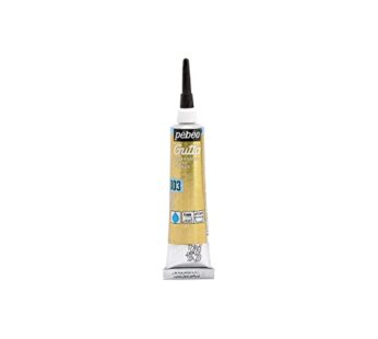 Pebeo Setasilk Silk Painting Water Based Gutta 20-Milliliter Tube, Gold, 0.67 Fl Oz (Pack