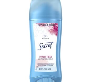Secret Invisible Solid Antiperspirant and Deodorant for Women, pH Balanced, Powder Fresh S