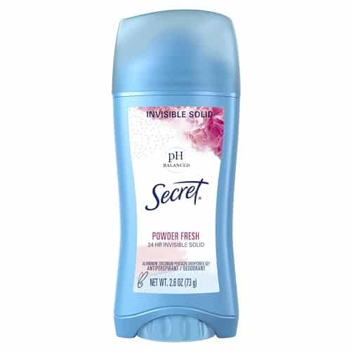 Secret Invisible Solid Antiperspirant and Deodorant for Women, pH Balanced, Powder Fresh S