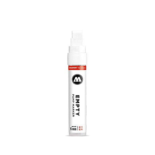 MOLOTOW ONE4ALL Empty Marker, 15mm, Compatible with Most Paints and Inks (611.000) White