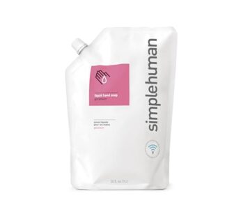 simplehuman Geranium Moisturizing Liquid Hand Soap Refill Pouch, 34 Fl. Oz