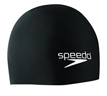 Speedo Unisex-Adult Swim Cap Silicone Elastomeric, Black