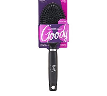 Goody Oval Hair Brush with Gelous Grip – For All Hair Types – Ion Infused Bristles for Fri