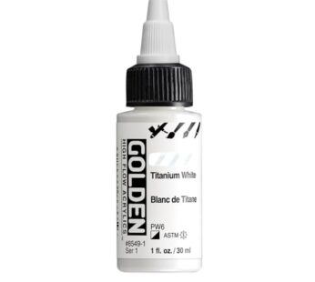 GOLDEN High Flow Acrylics, Titanium White, 1 fl. oz. / 30 ml Bottle