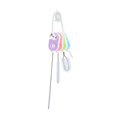 Munchkin Details Bottle and Cup Cleaning Brush 4 Piece Set with Key Ring - Image 2