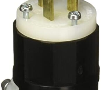 Leviton 5266-C Black-White, 15 Amp, 125 Volt, Industrial Grade, Plug, Straight Blade, Grou