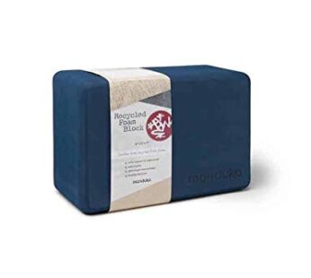 Manduka Recycled High Density EVA Foam Yoga Block Contoured Edges for Comfort, Firm Stab