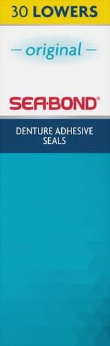 Sea Bond Secure Denture Adhesive Seals, Original Lowers, Zinc-Free, All-Day-Hold, Mess-Fre - Image 7