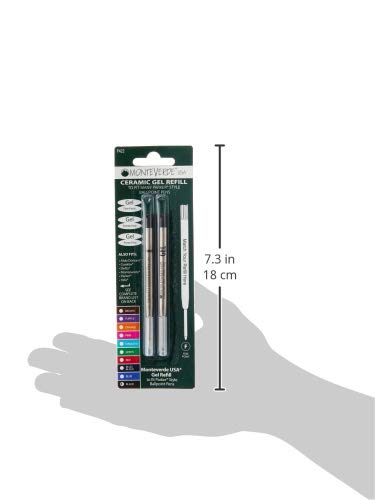 Monteverde Capless Gel Ballpoint Refill to Fit Parker Ballpoint Pens, Fine Point, Black, 2 - Image 7