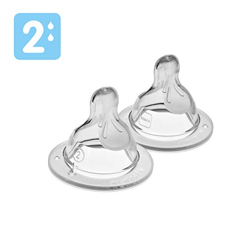 MAM Bottle Nipples Medium Flow Nipple Level 2, for 2+ Months, SkinSoft Silicone Nipples fo - Image 2