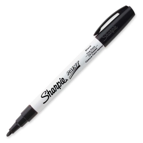Sharpie Oil-Based Paint Marker - Fine Marker Point Type - Black Ink - 1 Each