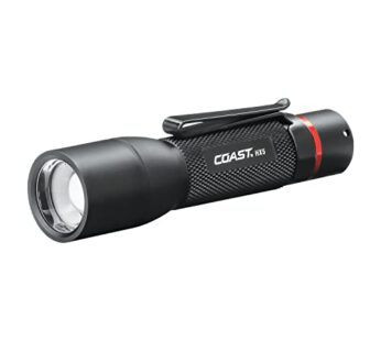 COAST HX5 410 Lumen LED Flashlight, Pure Beam Focusing, Slide Focus, Pocket Clip, Weatherp
