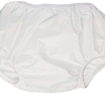 Dappi Waterproof 100% Nylon Diaper Pants, White, Large Fits 26-31 pounds (2 Count)