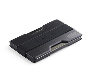Radix One Slim Wallet (Smoke/Black) – Minimalist Ultralight Thin Polycarbonate Money Clip