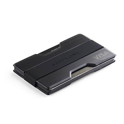 Radix One Slim Wallet (Smoke/Black) - Minimalist Ultralight Thin Polycarbonate Money Clip