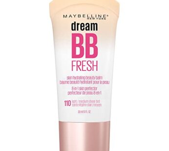 Maybelline Dream Fresh Skin Hydrating BB cream, 8-in-1 Skin Perfecting Beauty Balm with Br