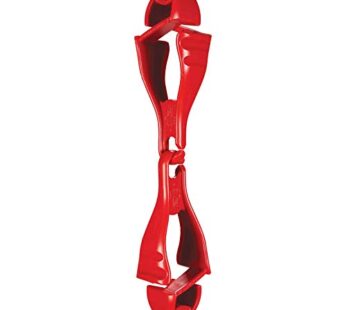 Ergodyne Squids 3400 Glove Clip Holder with Dual Clips, Red, 1 Count (Pack of 1)