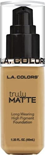 L.A. COLORS Truly Matte Foundation, Golden Beige, 1.35 Fl. Oz.