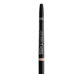 NYX PROFESSIONAL MAKEUP Sculpt and Highlight Brow Contour, Eyebrow Pencil, Black Golden