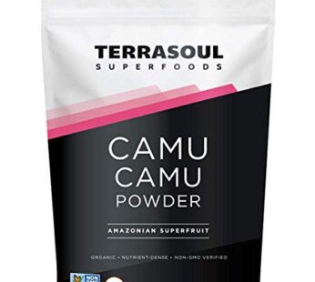 Terrasoul Superfoods Organic Camu Camu Powder, 3.5 Oz, Amazonian Superfruit for Immune Sup