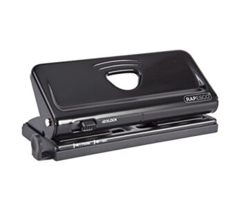 Rapesco Adjustable 6-Hole Punch for Planners and 6-Ring Binders – Black, 1 (1342)