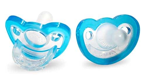 RaZbaby JollyPop Baby Pacifier Newborn, 0-3m, Blue, Double Pack