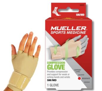 MUELLER Sports Medicine Arthritis Compression Glove, Hand and Wrist Support, Fits Right or