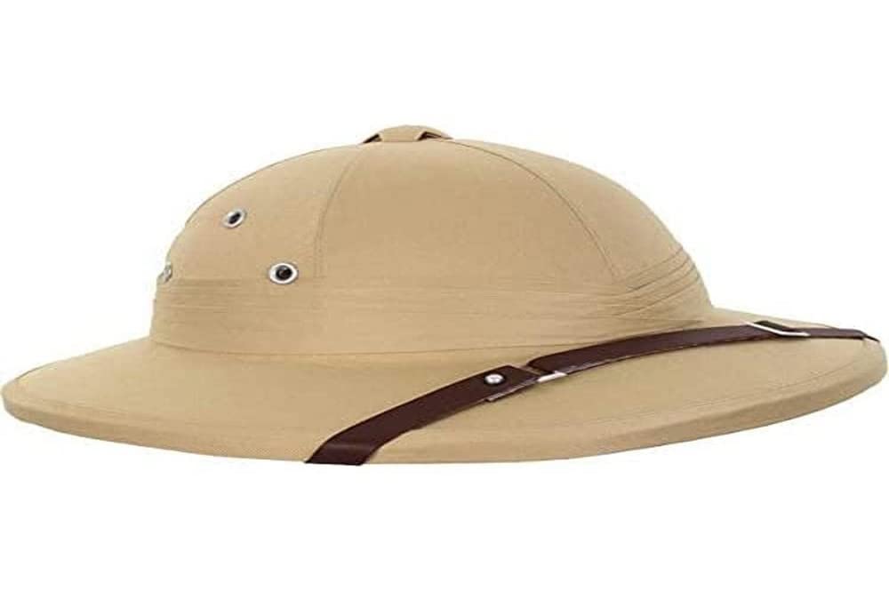 French Army Tropical Pith Helmet in British Khaki - Image 2