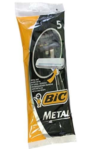 Bic Metal Quality Disposable Men's Shaving Razors, Best Single Blade, 5x5-count - Image 2