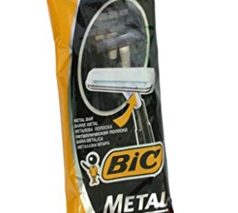 Bic Metal Quality Disposable Men’s Shaving Razors, Best Single Blade, 5×5-count