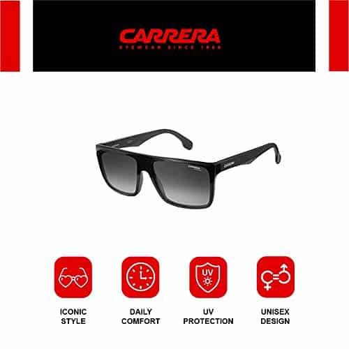 Carrera unisex adult Carrera 5039/S Sunglasses, Black/Dark Gray Gradient, 58mm 16mm US - Image 10