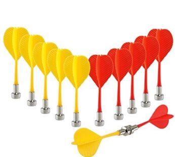 Yalis Magnetic Darts 12 Packs, Replacement Dart for Magnet Dartboard, Safety Plastic Darts