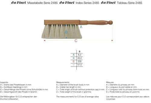 da Vinci Graphic Design Series 2485 - Dusting Brush - Soft White Goat Hair with Lacquered - Image 3