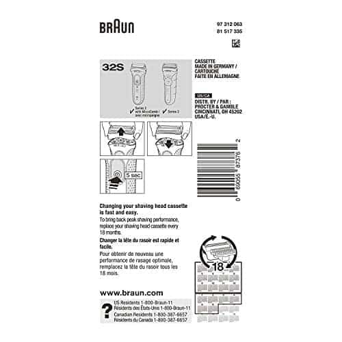 Braun Series 3 32S Foil & Cutter Replacement Head, Compatible with Models 3000s, 3010s, 30 - Image 2