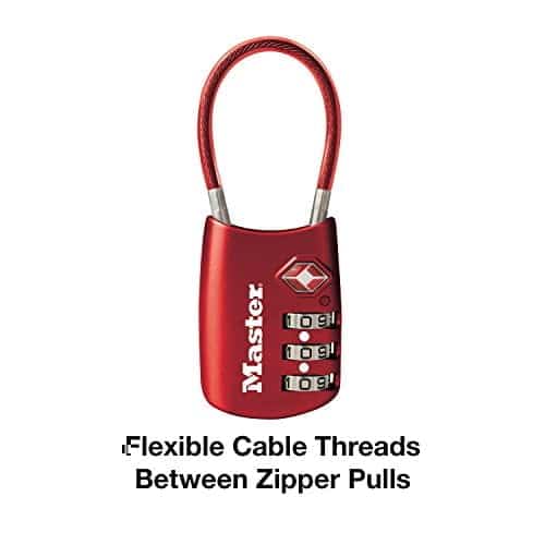 Master Lock 4688D Set Your Own Combination TSA Approved Luggage Lock, 1 Pack, Red - Image 5