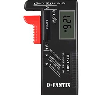 D-FantiX Digital Battery Tester, Universal Battery Checker Household Battery Testers for A