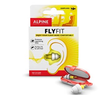 Alpine FlyFit – Earplugs for Pressure Relief & Preventing Ear Pain While Flying – Airplane