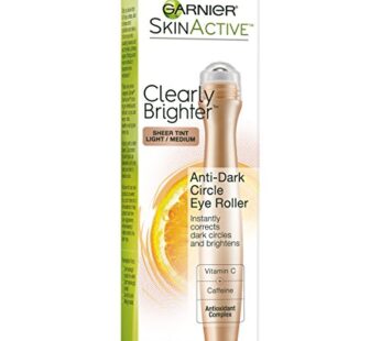 Garnier SkinActive Clearly Brighter Anti-Dark Circle Eye Roller, Sheer Tint Light/Medium,
