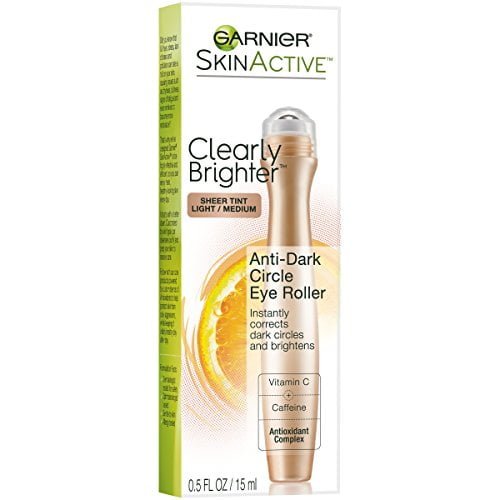Garnier SkinActive Clearly Brighter Anti-Dark Circle Eye Roller, Sheer Tint Light/Medium,