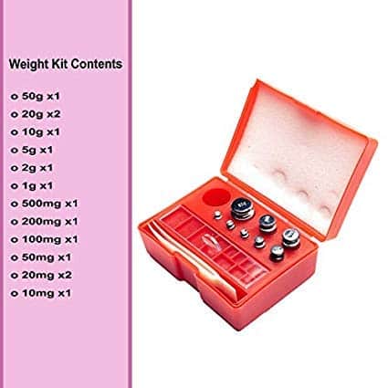 Class M2 14-Piece Small Calibration Weigh Kit Carbon Steel with Chrome Finish - Red - Amer - Image 4