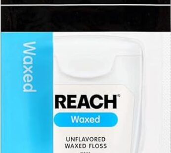 REACH Unflavored Waxed Dental Floss, 55 yds (Pack of 2)