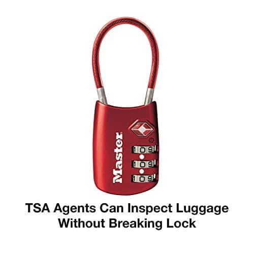 Master Lock 4688D Set Your Own Combination TSA Approved Luggage Lock, 1 Pack, Red - Image 3
