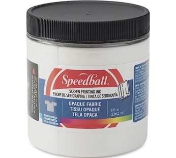 Speedball Opaque Iridescent Fabric Screen Printing Ink, 8-Ounce, Pearly White